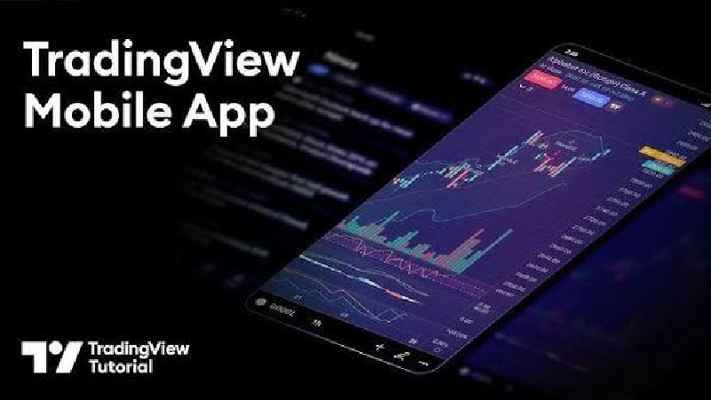 نمای اپلیکیشن موبایل تریدینگویو TradingView Mobile App و چارت تحلیل