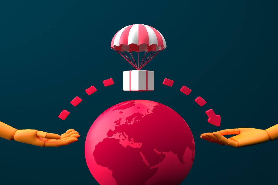ارسال ایردراپ ارز دیجیتال